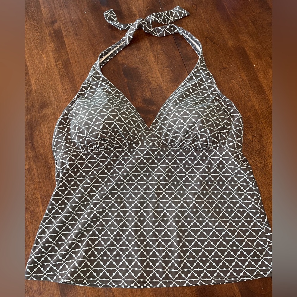 Brown Halter Tankini Top